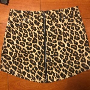 Leopard print skirt